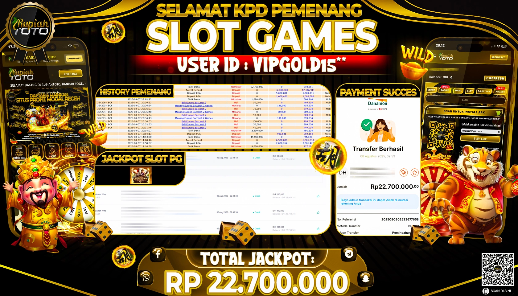 RUPIAHTOTO JACKPOT DI  SLOT PG - WILD BOUNTY SHOWDOWN  RP 22.700.000 JUTA RUPIAH LUNAS