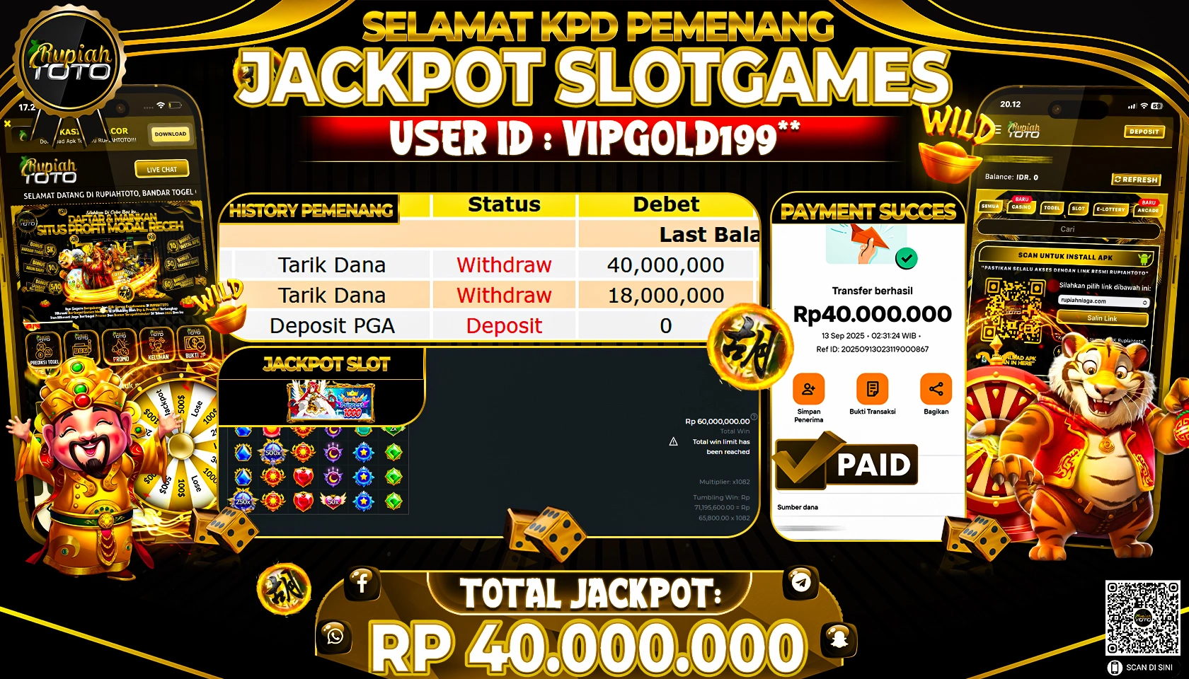 RUPIAHTOTO JACKPOT DI SLOT  PRAGMATICPLAY - STARLIGHTPRINCES RP 40.000.000 JUTA RUPIAH LUNAS
