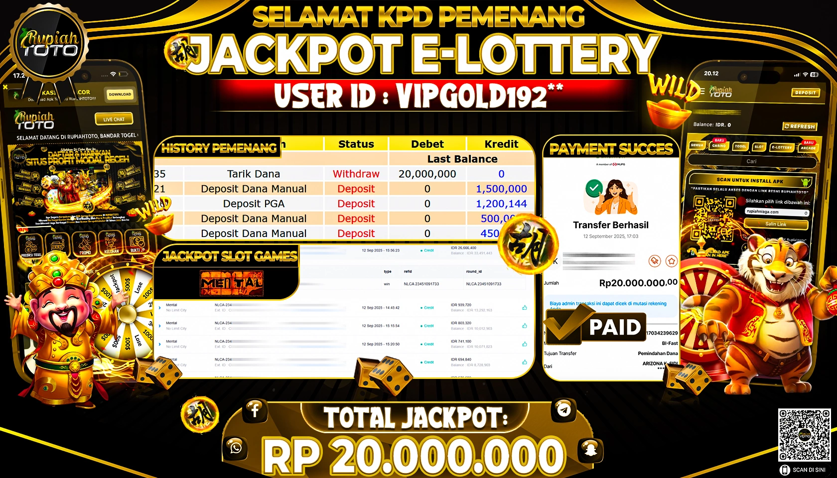 RUPIAHTOTO JACKPOT DI SLOT  NO LIMIT CITY - MENTAL RP 20.000.000 JUTA RUPIAH LUNAS