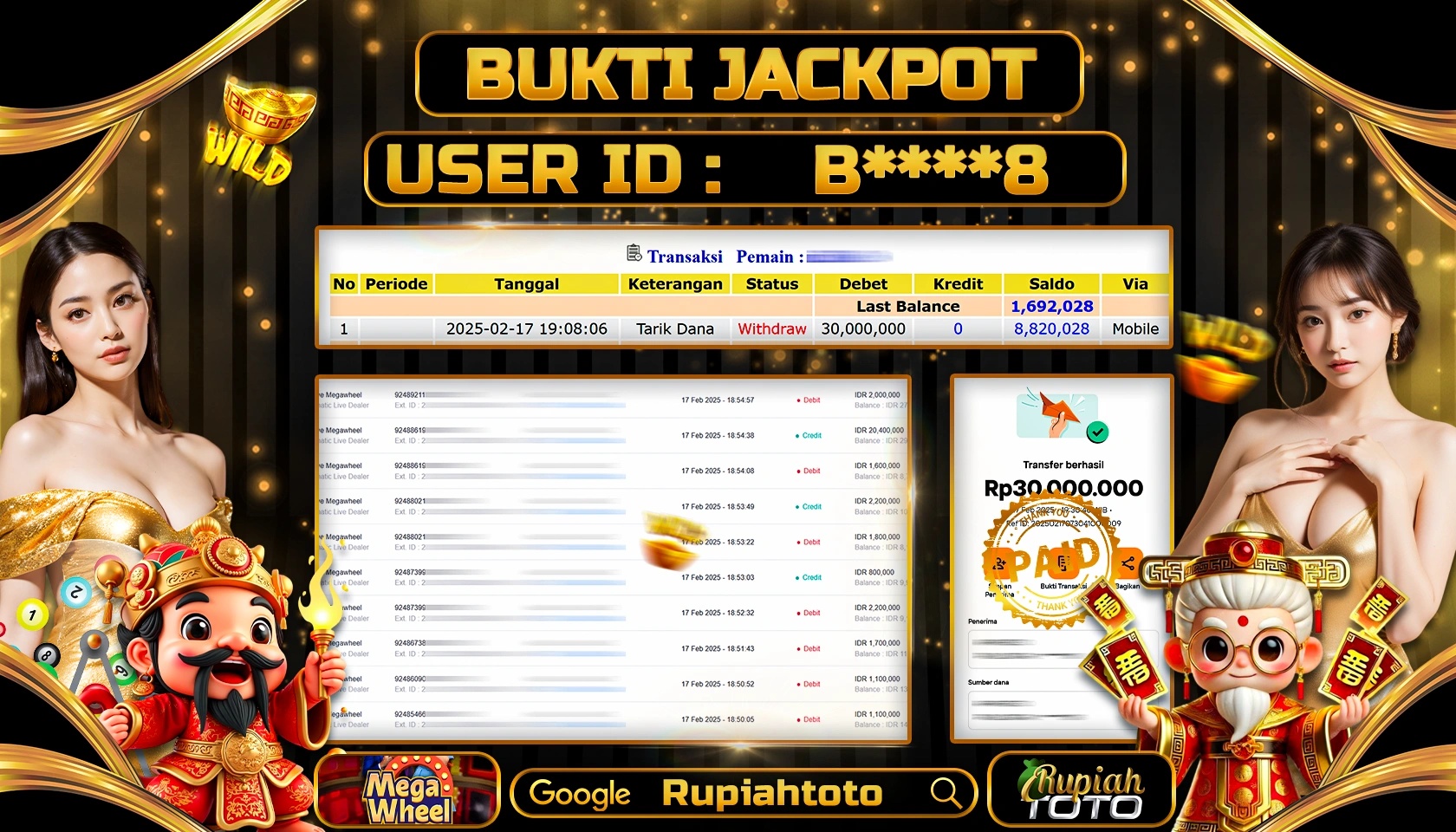 RUPIAHTOTO JACKPOT CASINO PRAGMATIC DEALER GAMES MEGA WHEEl RP 30.000.000 JUTA LUNAS
