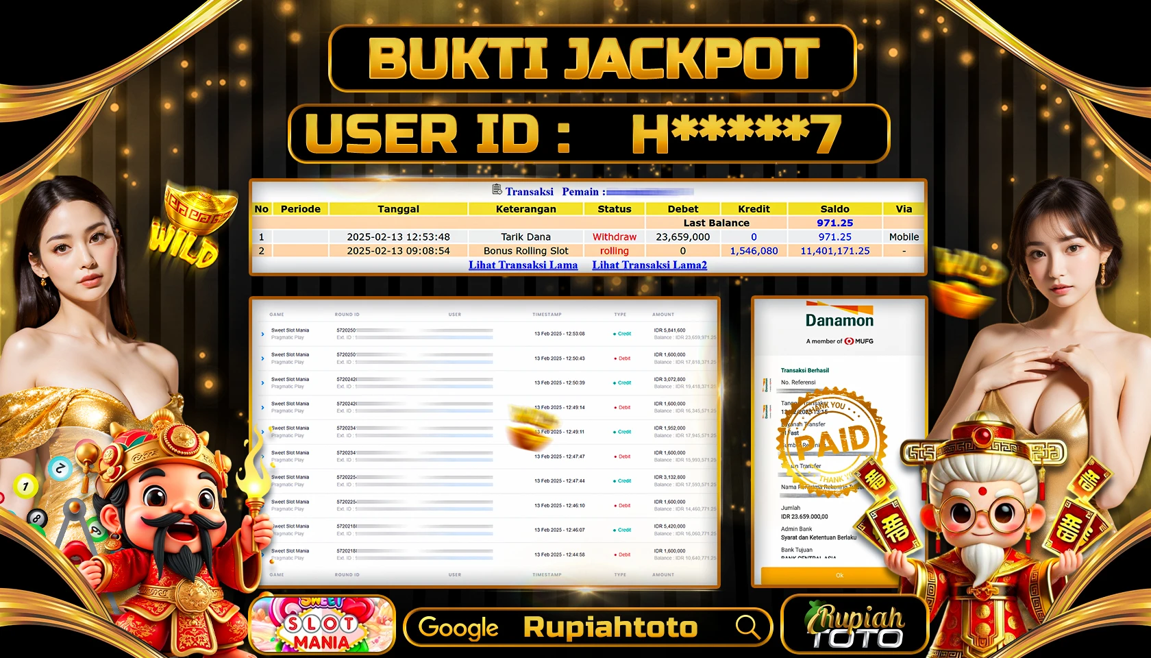 RUPIAHTOTO JACKPOT SLOT GAMES SWEET SLOT MANIA RP 23.659.000 JUTA LUNAS