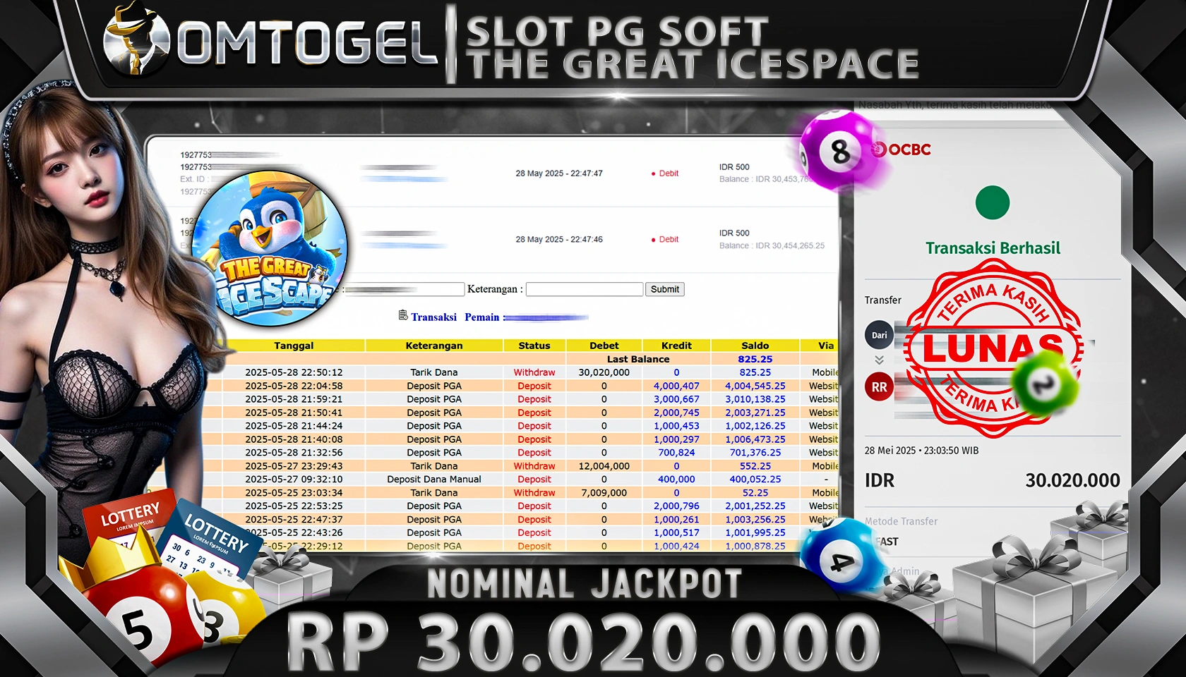 OMTOGEL JACKPOT PG SOFT Rp 30.000.000,- LUNAS